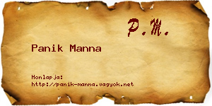 Panik Manna névjegykártya